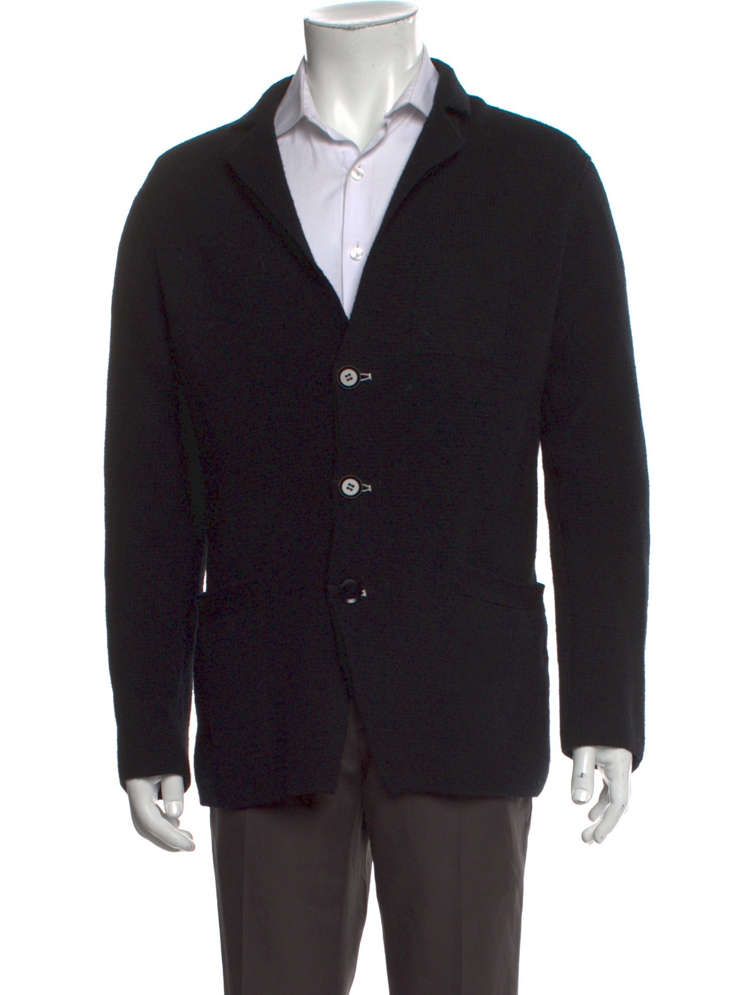 Yohji Yamamoto Pour Homme Wool V-Neck Cardigan