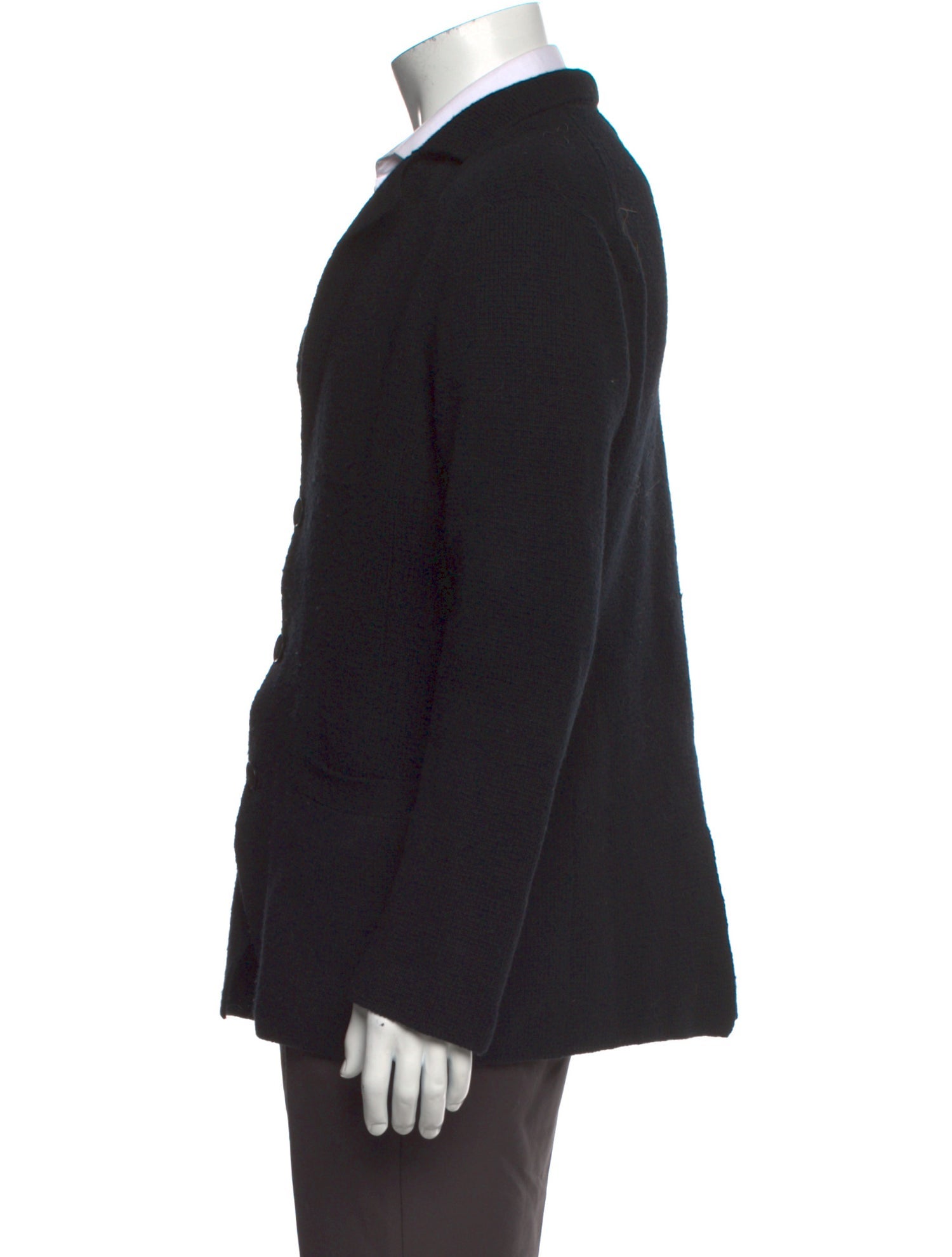 Yohji Yamamoto Pour Homme Wool V-Neck Cardigan