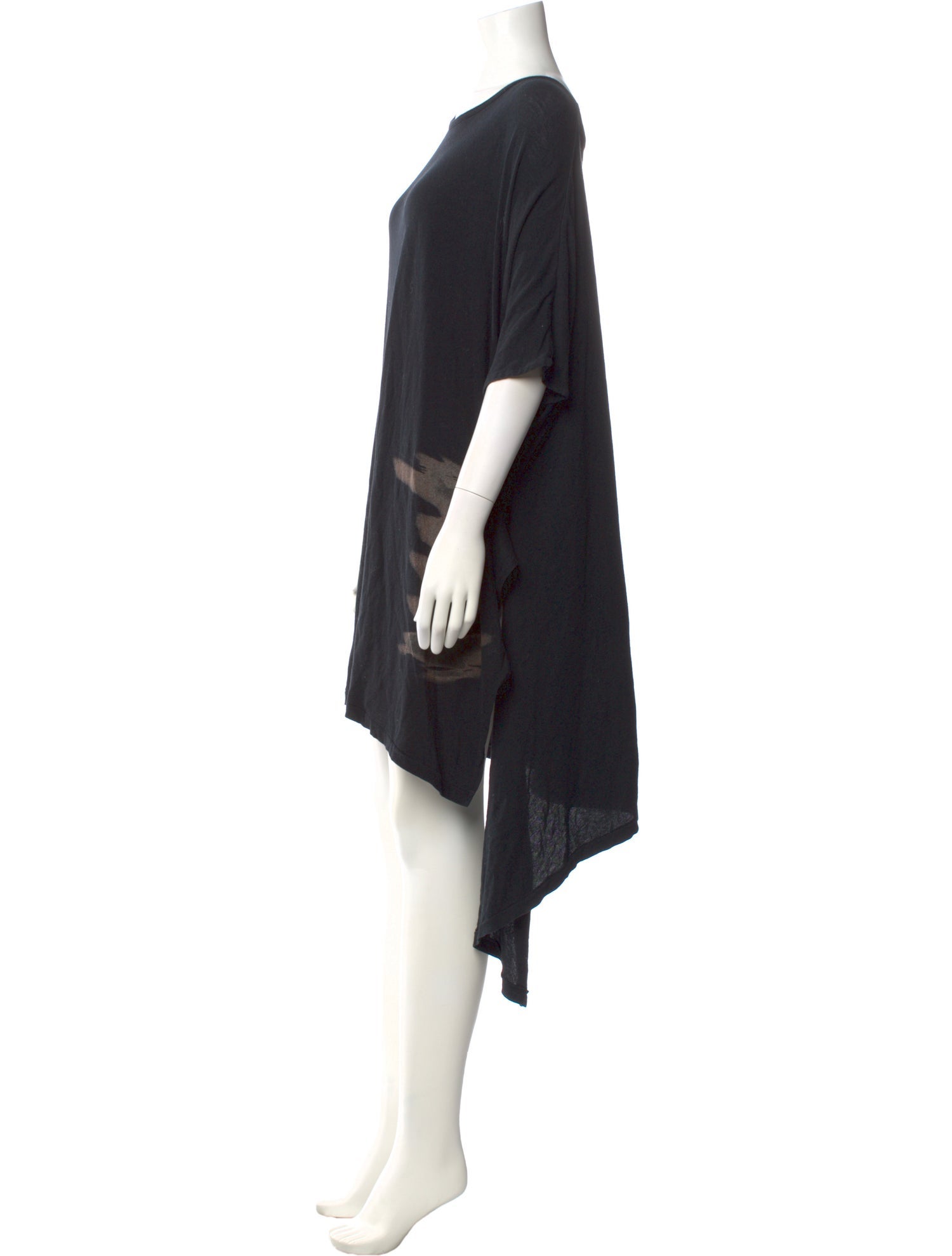 Yohji Yamamoto Crew Neck Mini Dress