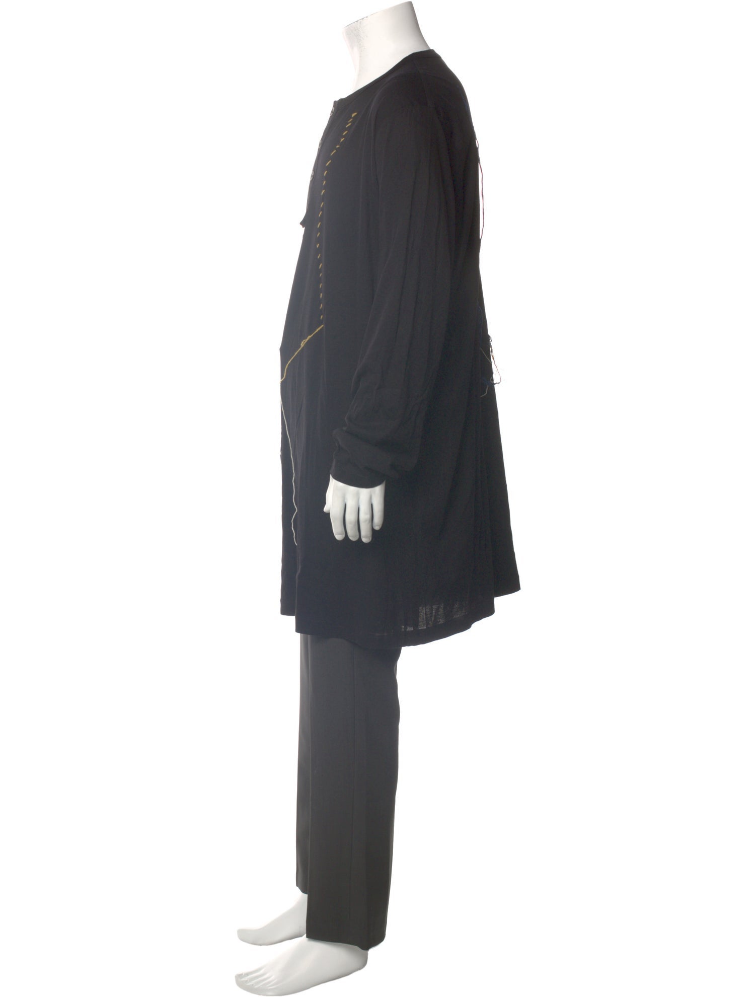 Yohji Yamamoto Pour Homme Crew Neck Long Sleeve Henley