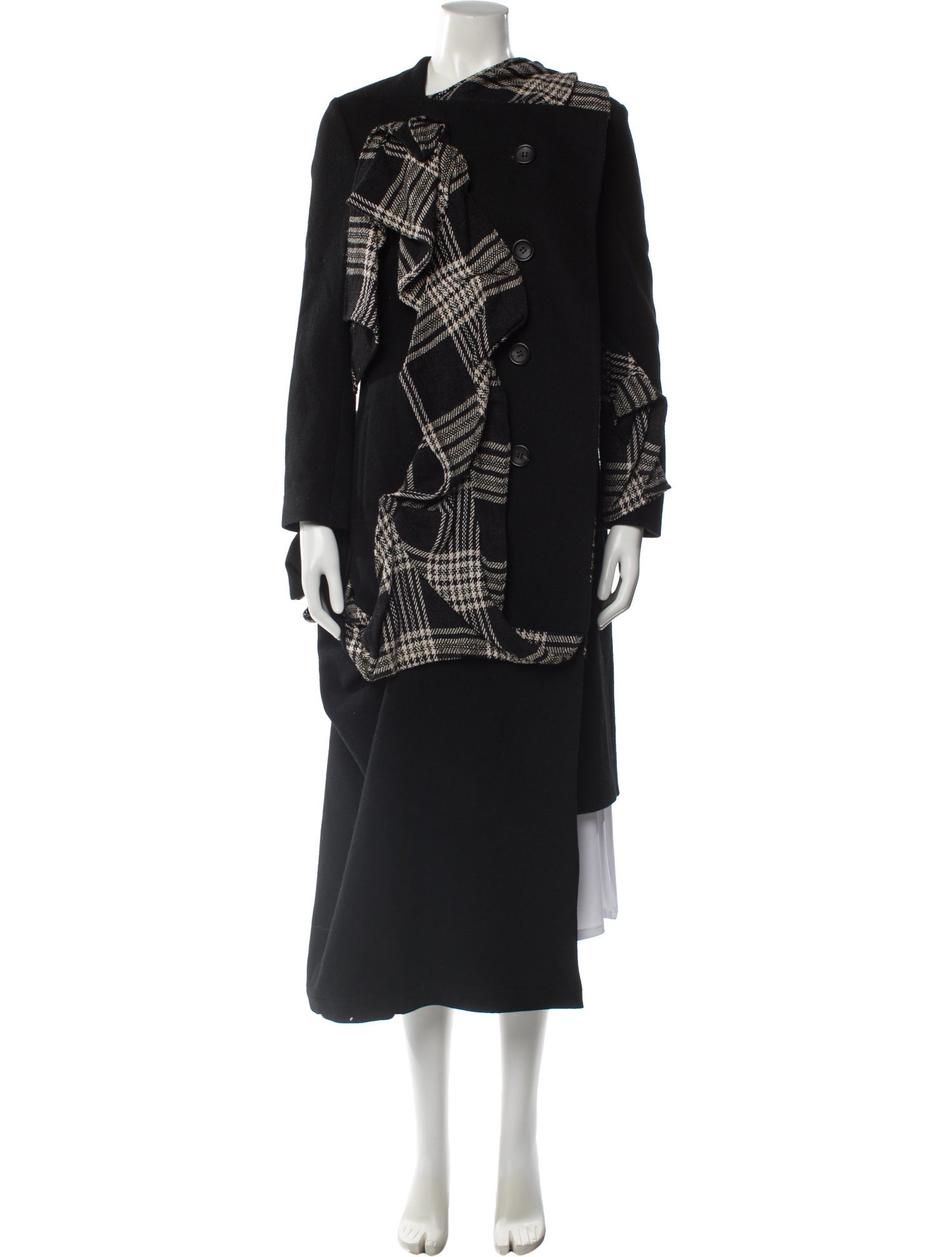 Yohji Yamamoto Wool Printed Coat