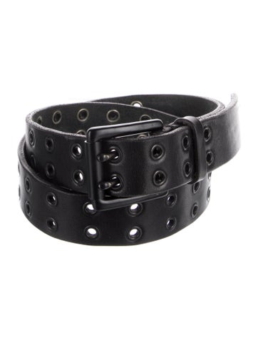Pre-owned Yohji Yamamoto Leather Belt In Black