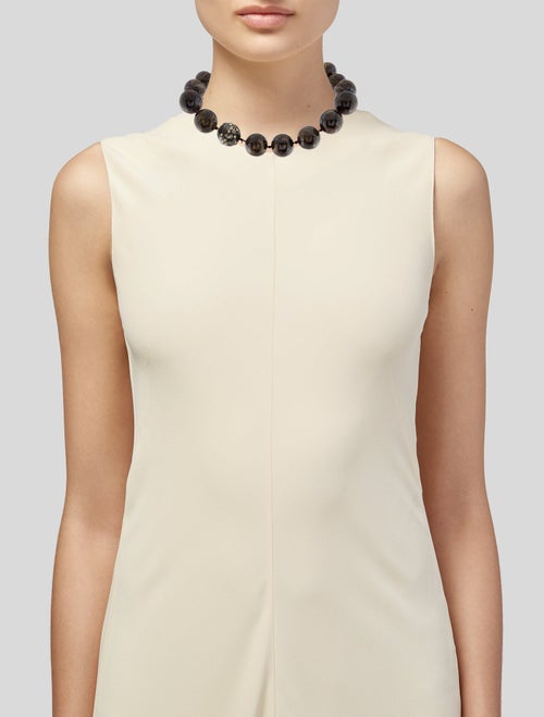 Yossi Harari Bronzite Two-Tone Bead Strand Necklace