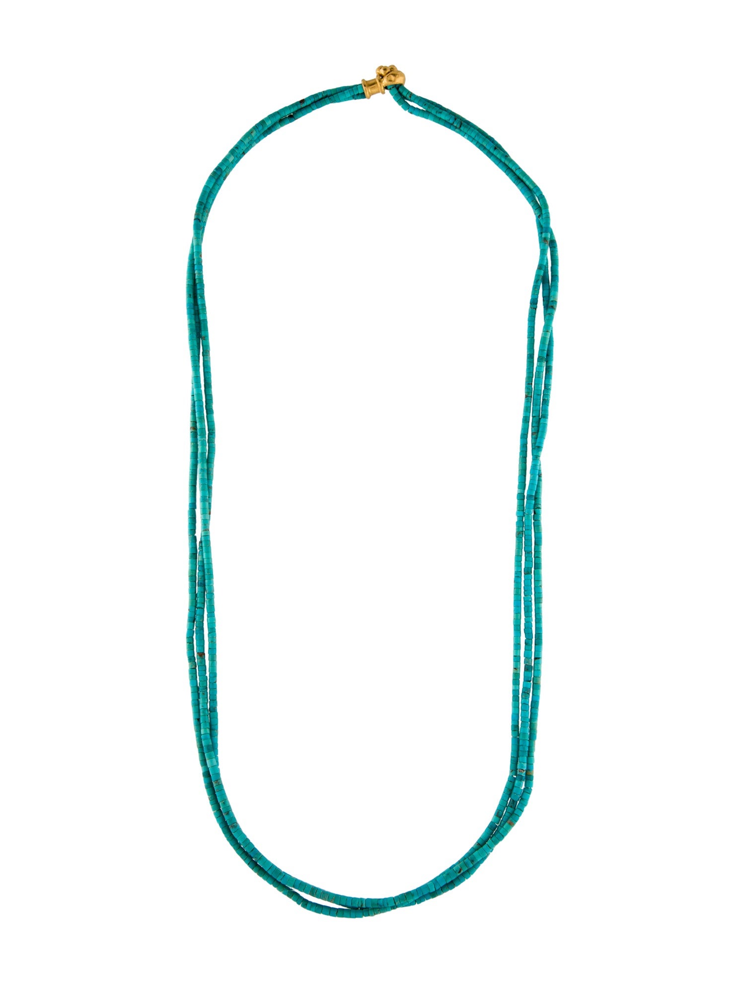 Yossi Harari 24K Turquoise Bead Lariat Necklace