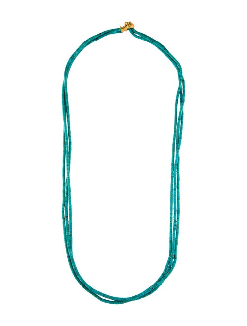 Yossi Harari 24K Turquoise Bead Lariat Necklace