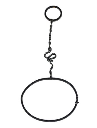 Yossi Harari Diamond Lilah Snake Motif Hand Chain