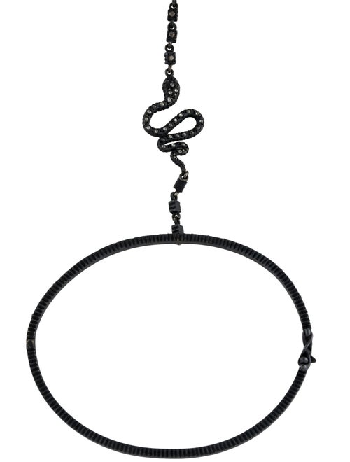 Yossi Harari Diamond Lilah Snake Motif Hand Chain