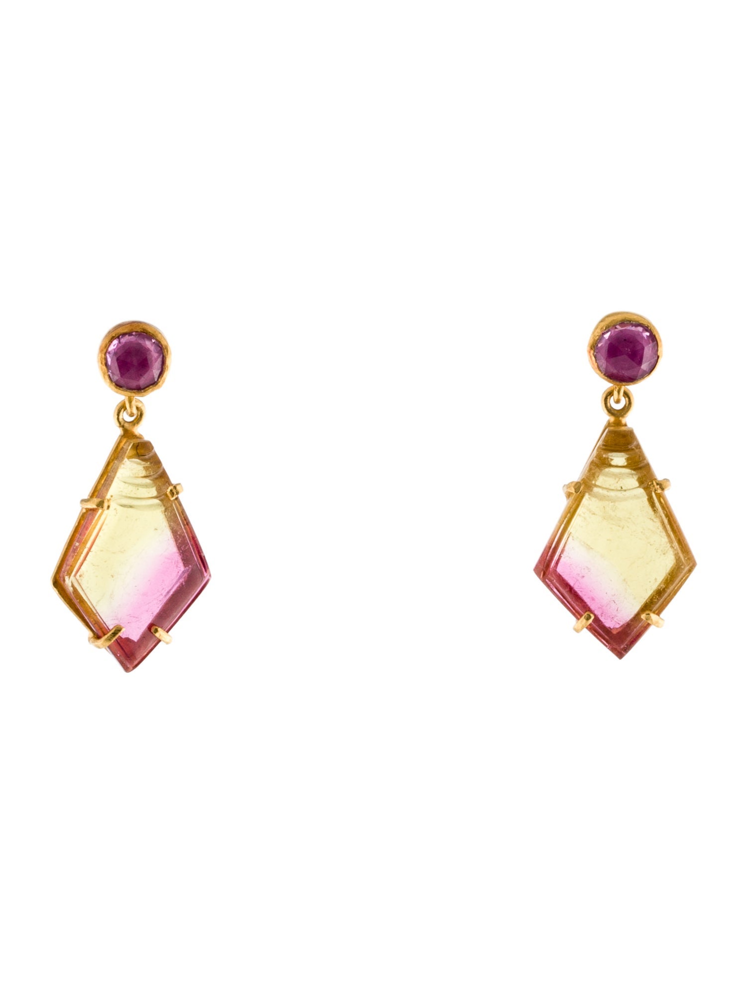 Yossi Harari Tourmaline & Sapphire Drop Earrings