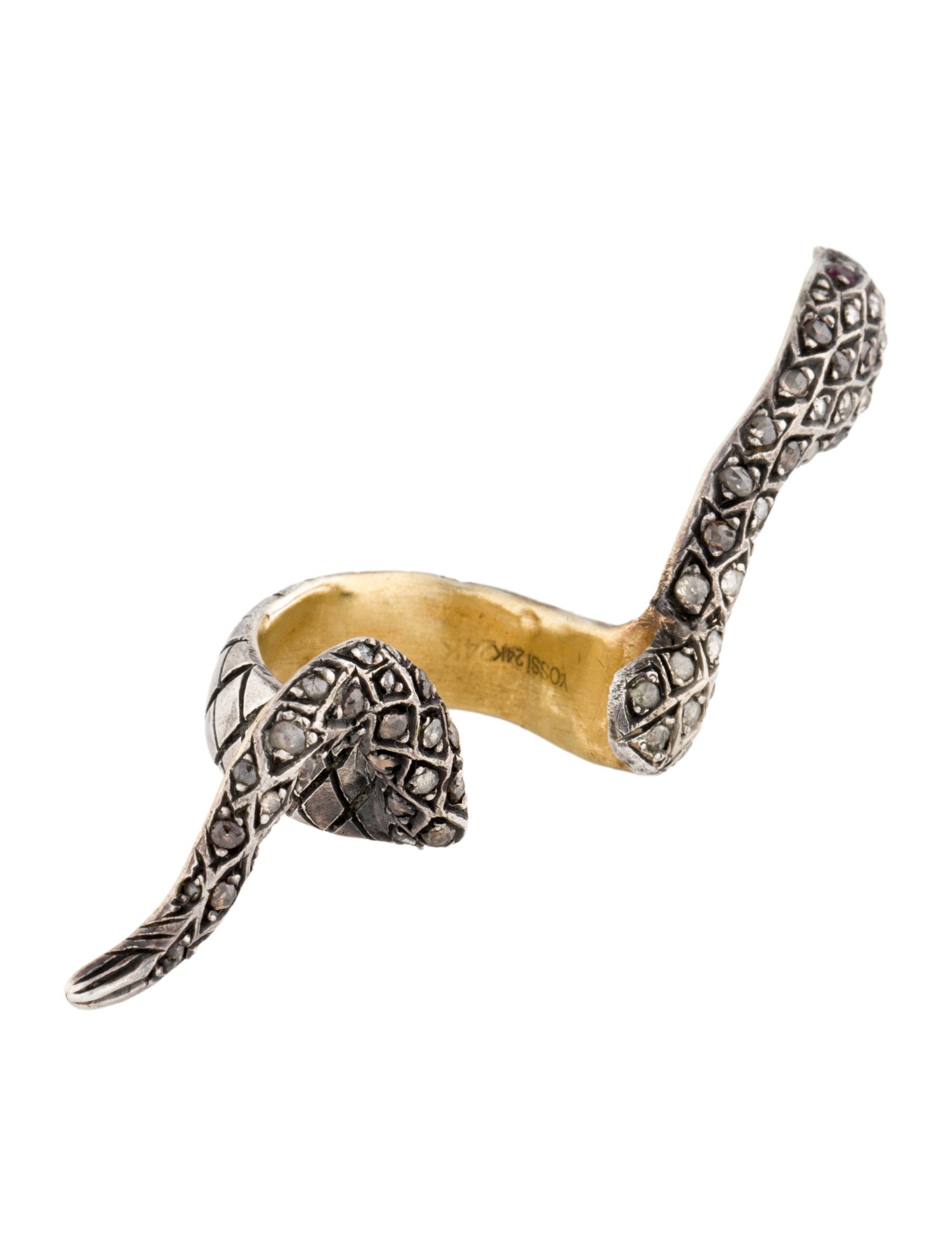 Yossi Harari Ruby & Diamond Snake Ring