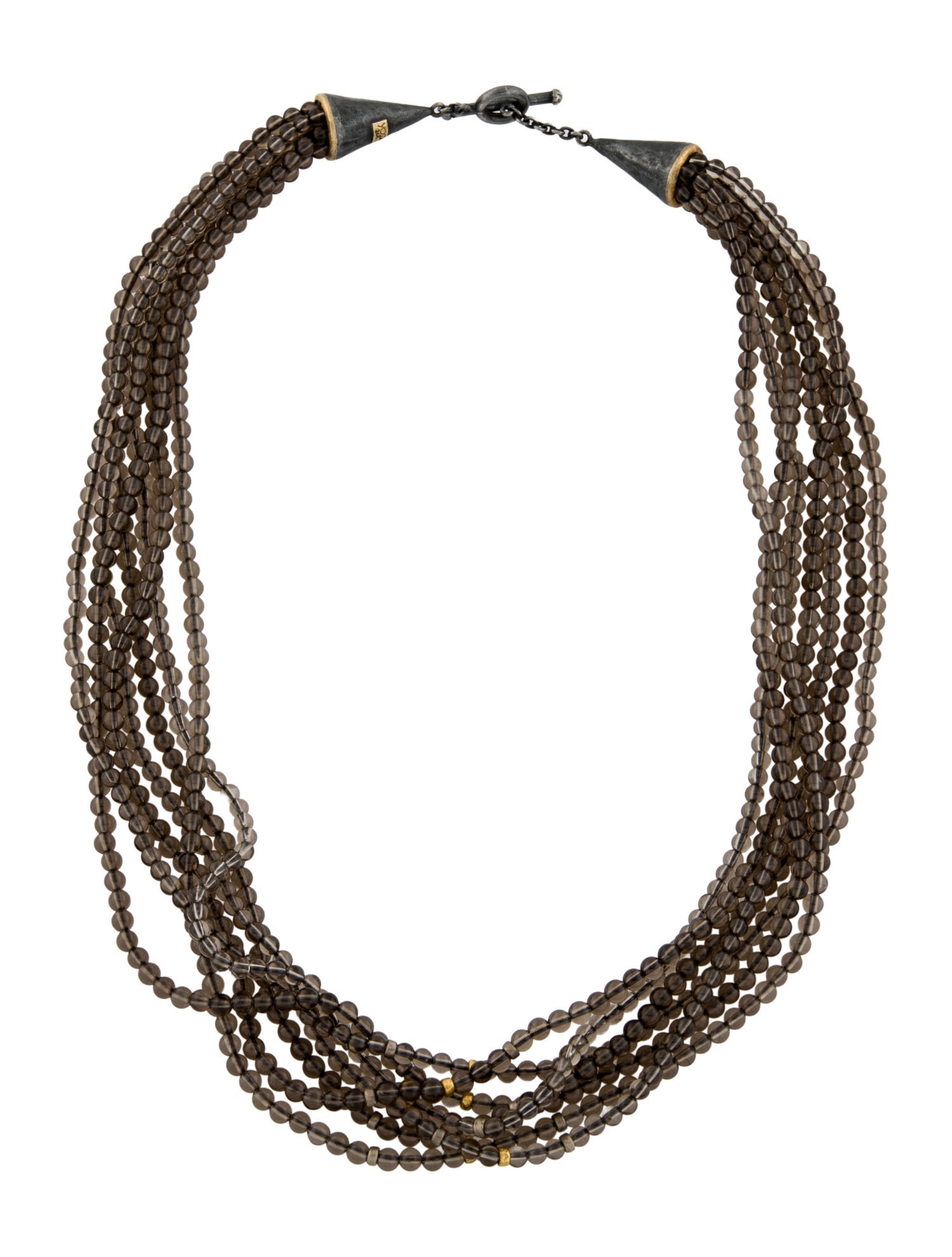 Yossi Harari Smoky Quartz Multistrand Necklace