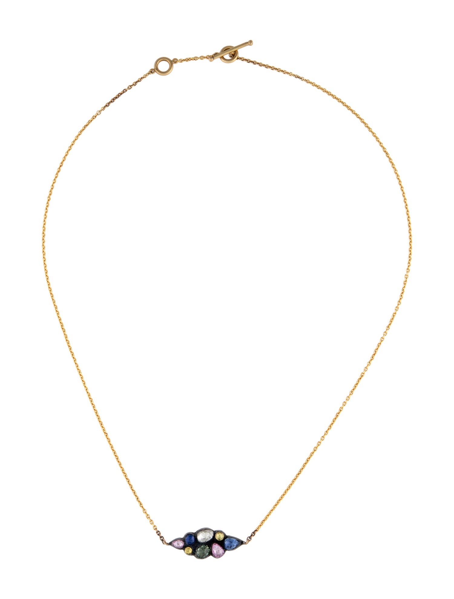 Yossi Harari 18K & 24K Multi-Sapphire Pendant necklace