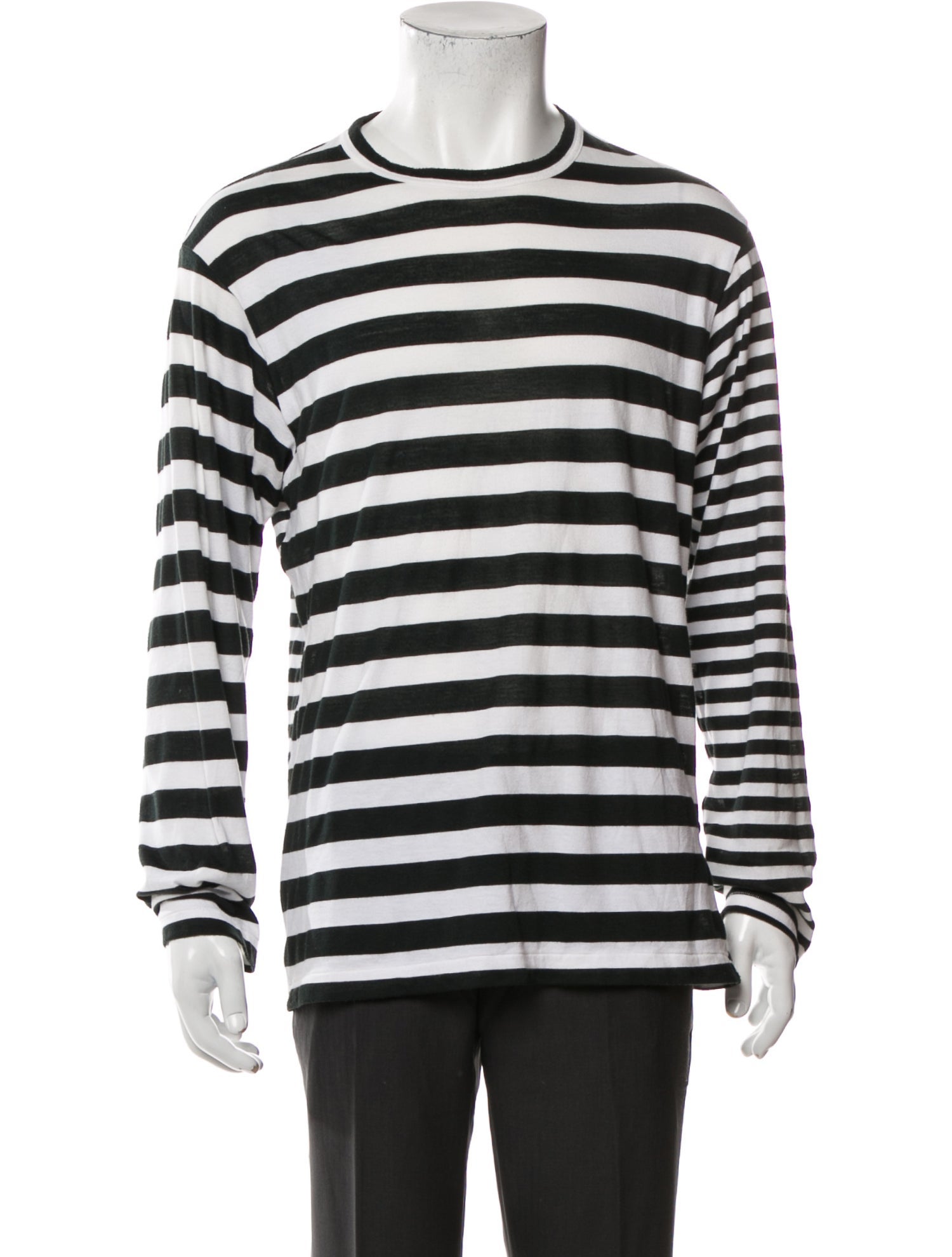 Regulation Yohji Yamamoto Striped Crew Neck T-Shirt - Black