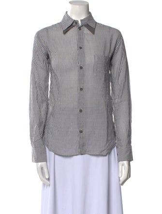 Regulation Yohji Yamamoto 2010's Striped Button-Up Top