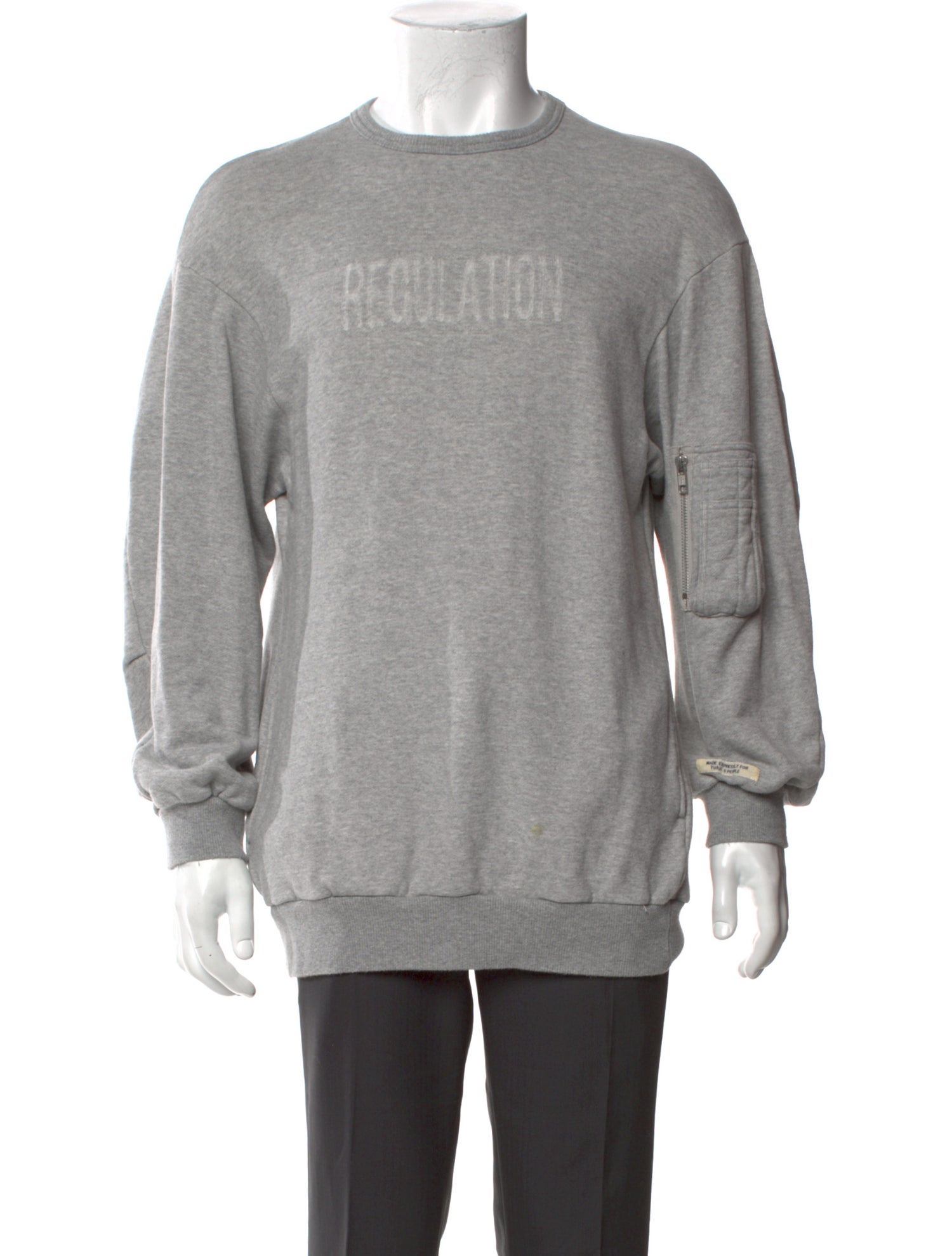 Regulation Yohji Yamamoto Graphic Print Crew Neck Pullover