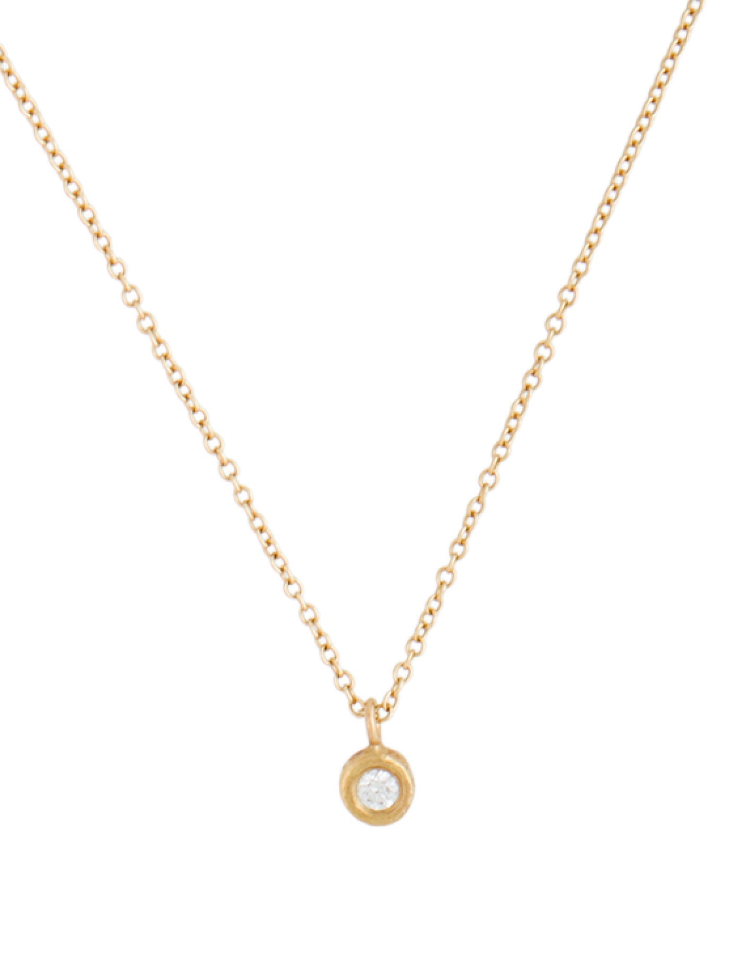 Yasuko Azuma 18K Diamond Single bezel Pendant Necklace