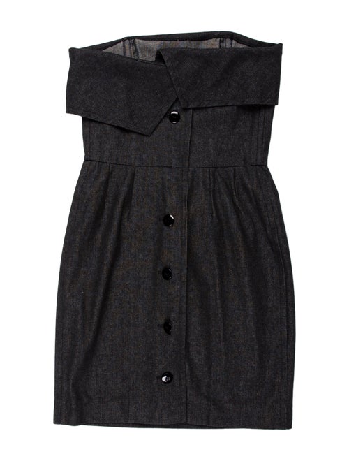 Yves Saint Laurent Rive Gauche Strapless Mini Dres