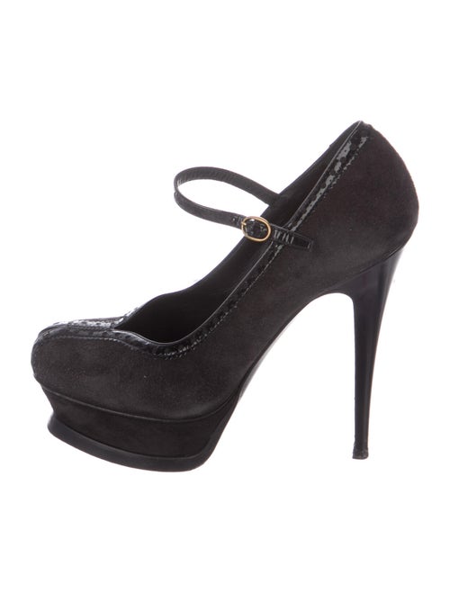 Yves Saint Laurent Rive Gauche Suede Pumps Black