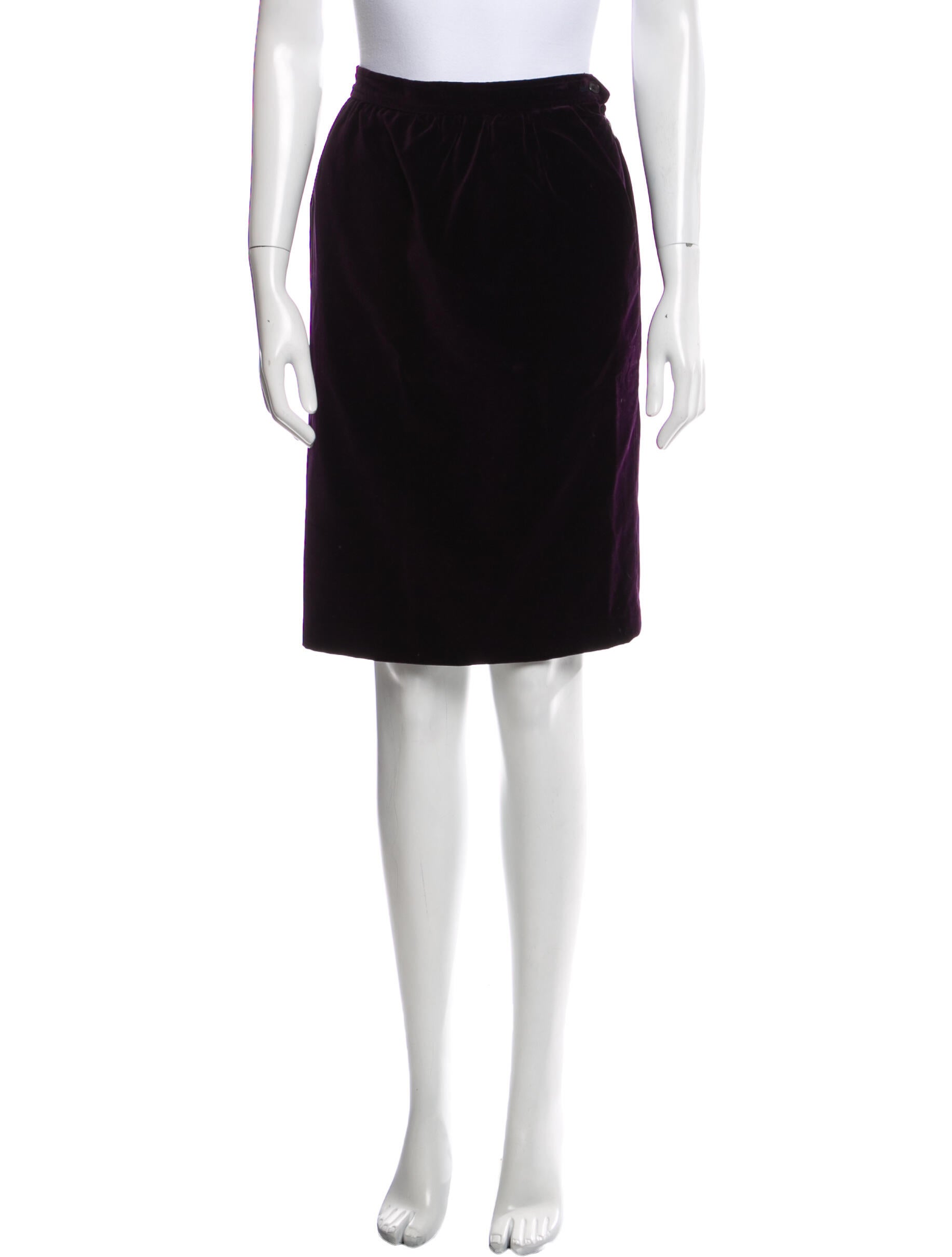 Yves Saint Laurent Rive Gauche Vintage Knee-Length Skirt