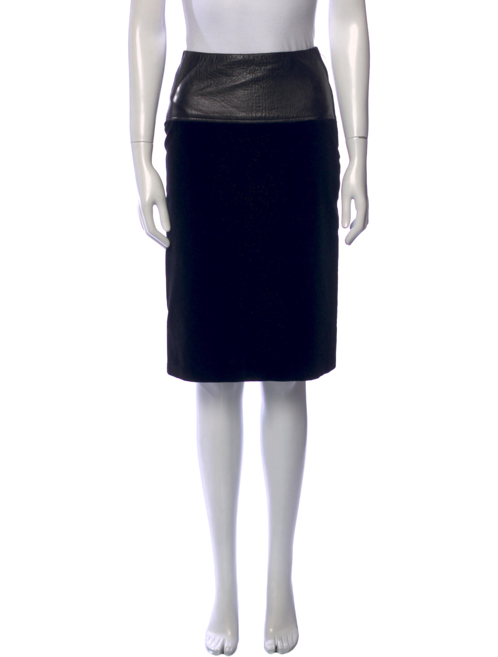 Yves Saint Laurent Rive Gauche Vintage Knee-Length Skirt