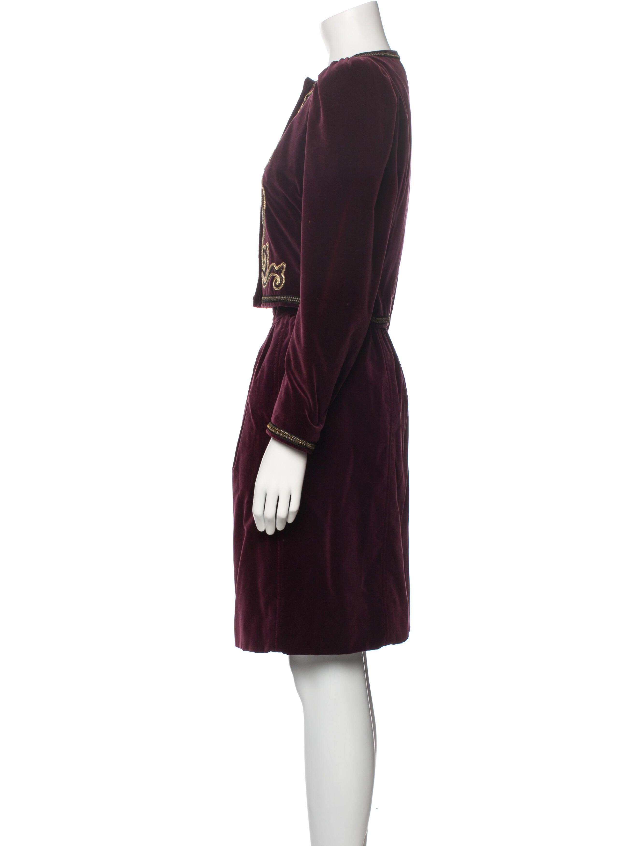 Yves Saint Laurent Rive Gauche Vintage Graphic Print Skirt Suit