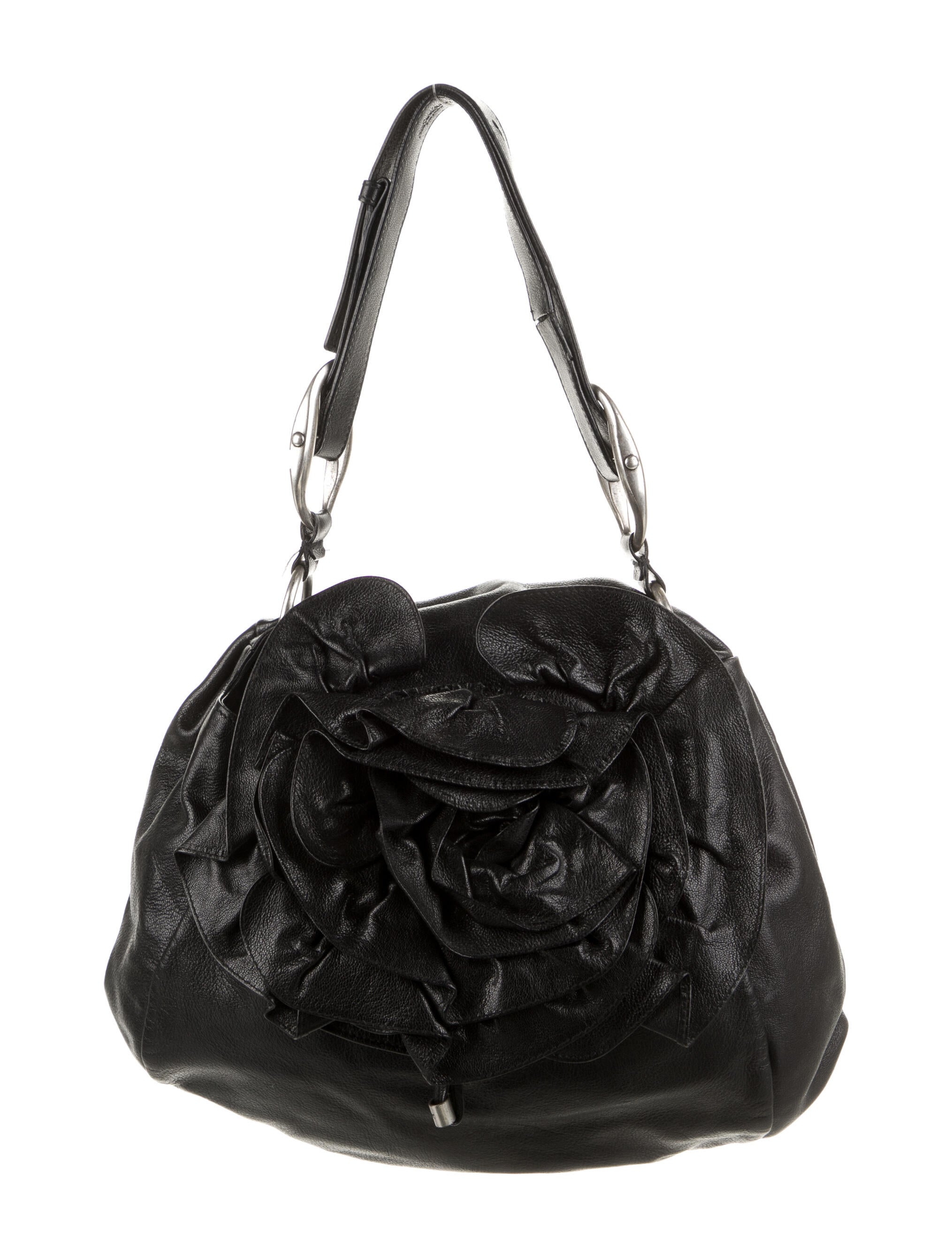 Yves Saint Laurent Rive Gauche Nadja Rose Petal Bag - Black  