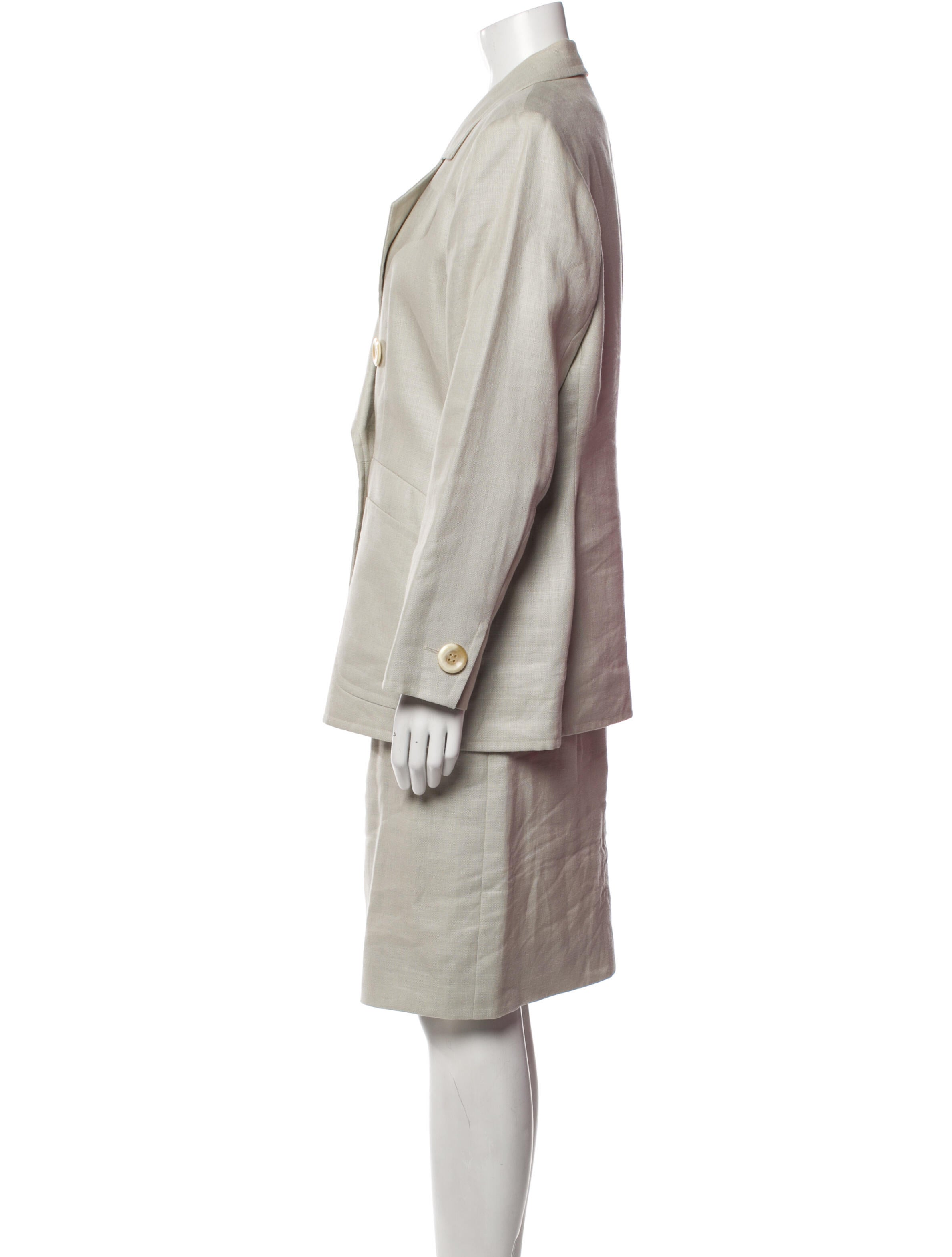 Yves Saint Laurent Rive Gauche Vintage Late 1980's - Early 1990's Skirt Set