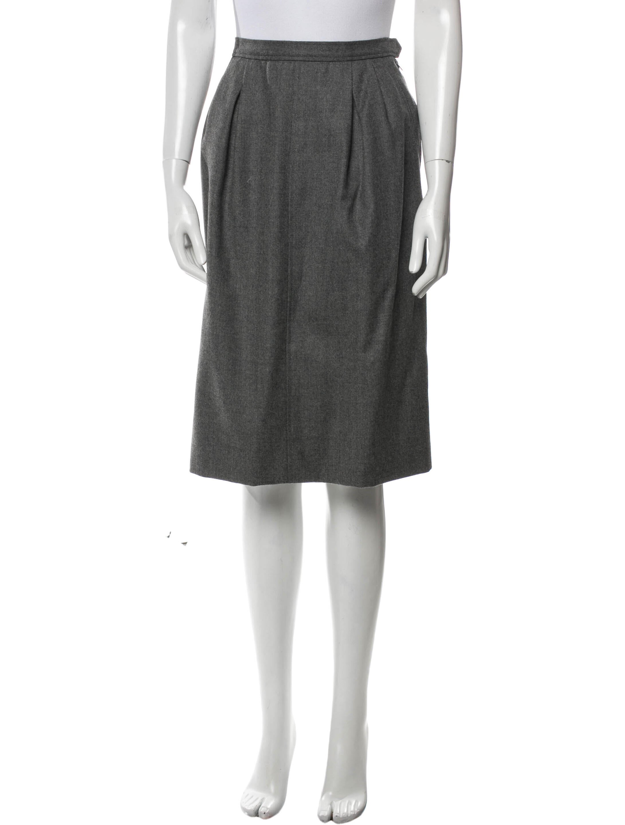 Yves Saint Laurent Rive Gauche Vintage Knee-Length Skirt