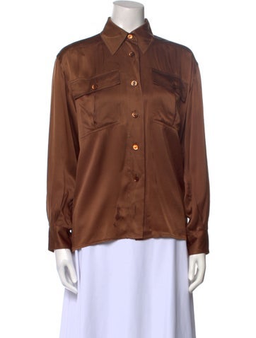 Yves Saint Laurent Rive Gauche Tops Vintage 1986 Button-Up Top Us8, Fr40 | M