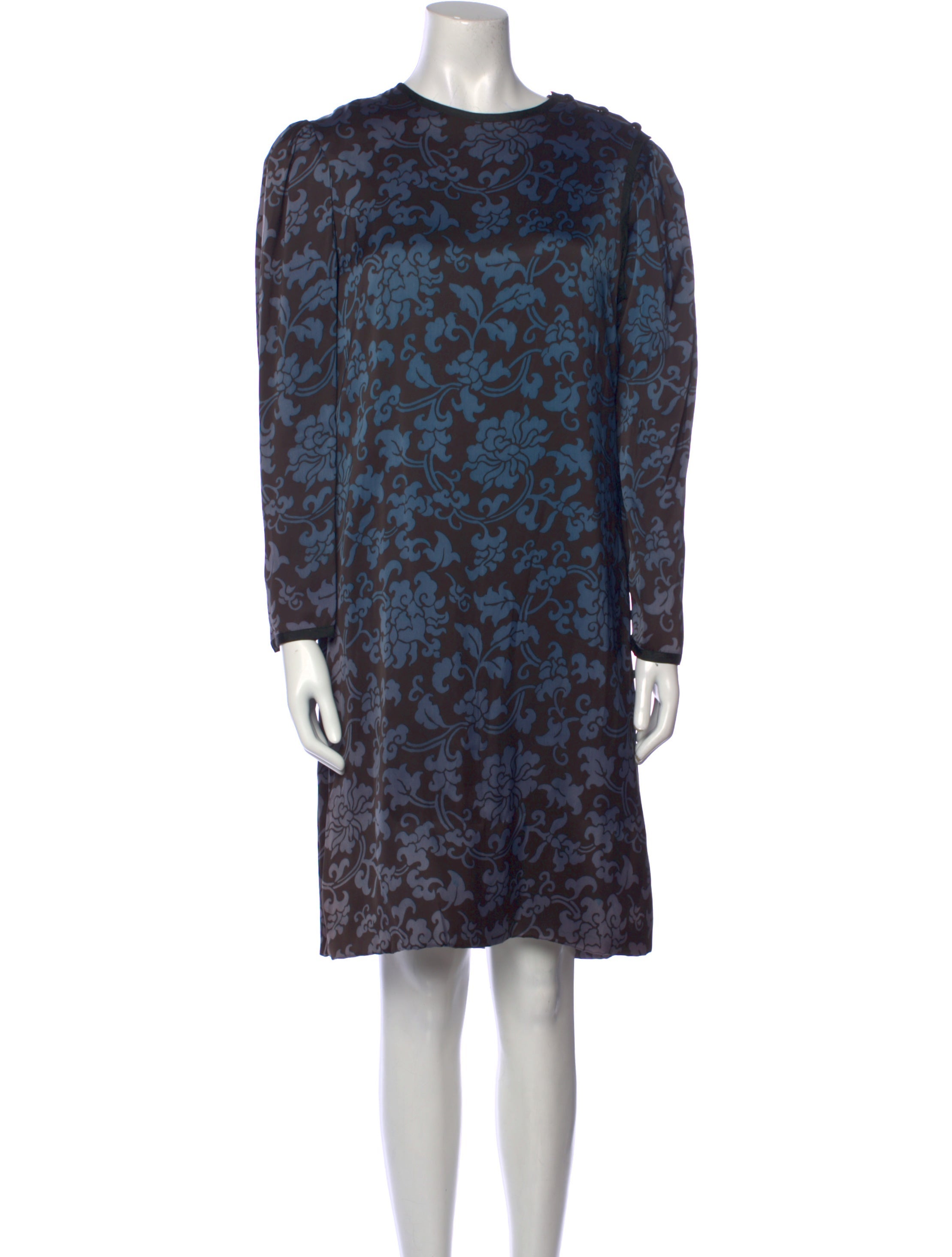 chinese dress ladies Vintage 1988 Yves Saint Laurent Documented Black Sheer Silk & Boned Lace  Bustier Dress main image 1
