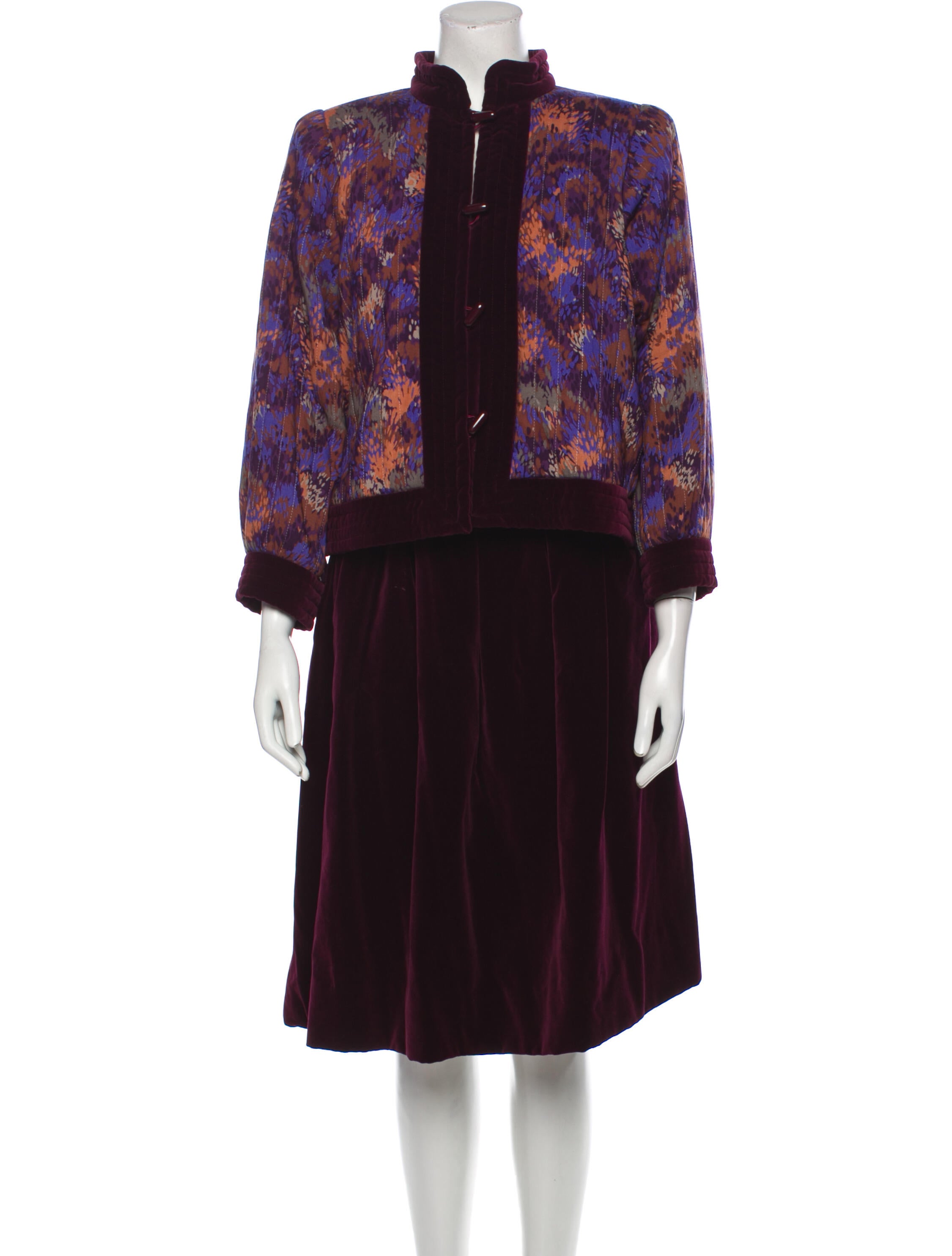 Yves Saint Laurent Rive Gauche Vintage Late 1970's - Early 1980's Skirt Suit