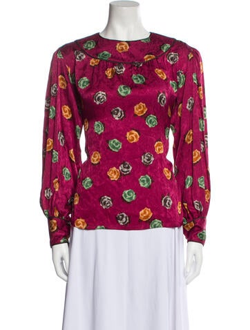 Yves Saint Laurent Rive Gauche Tops Vintage 1980's Blouse L