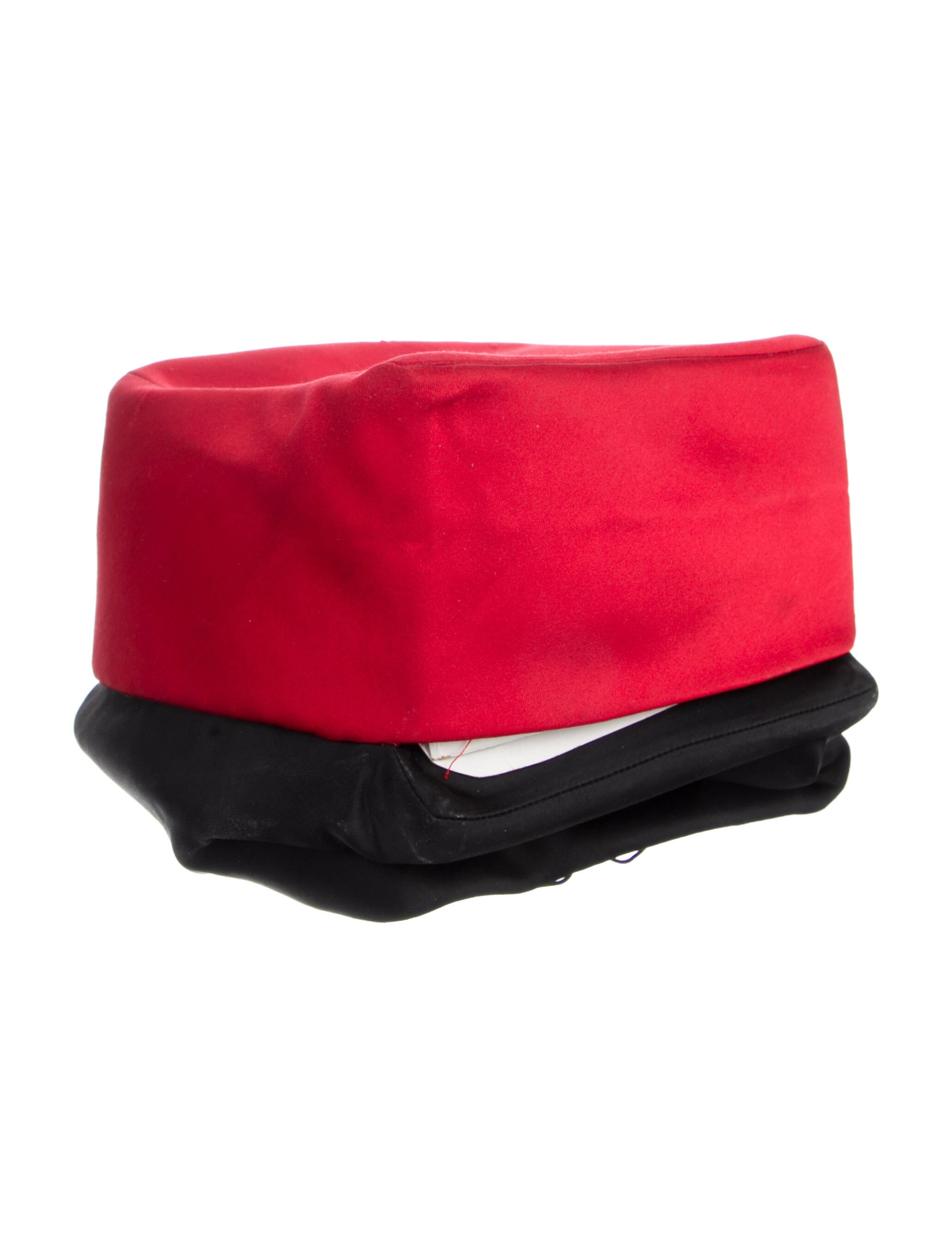 Yves Saint Laurent Rive Gauche Satin Pillbox Hat