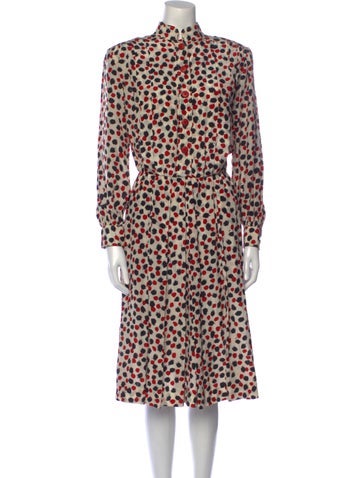 Yves Saint Laurent Rive Gauche Dresses Vintage Midi Length Dress Us8, Fr40 | M