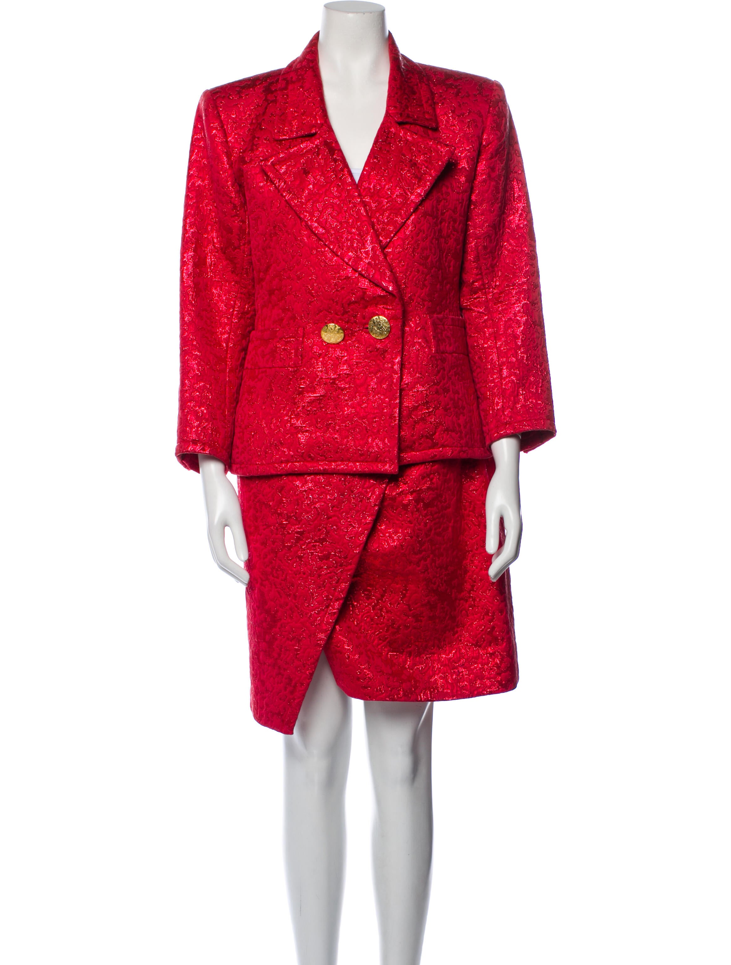 Yves Saint Laurent Rive Gauche Vintage 1990 Skirt Suit