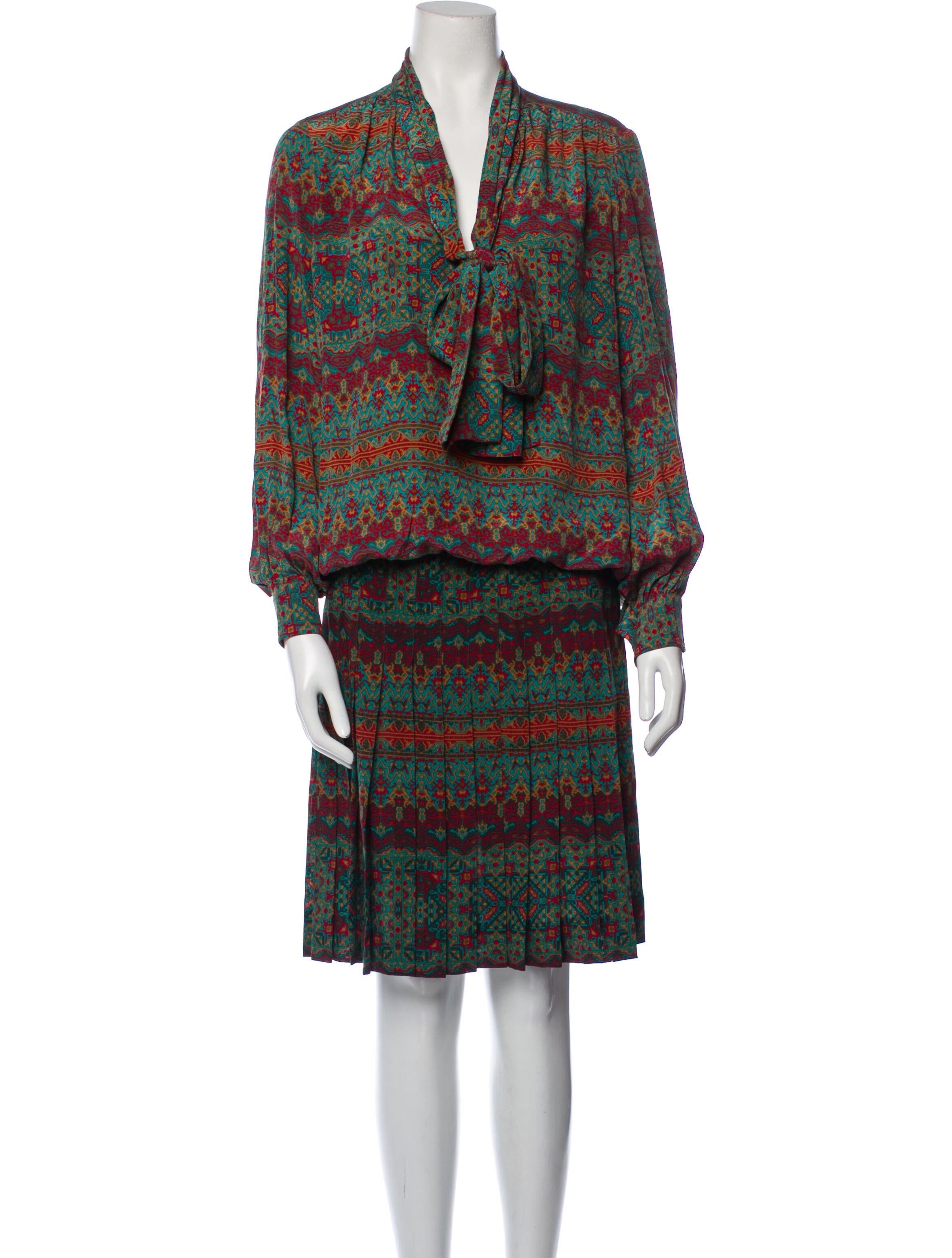 Yves Saint Laurent Rive Gauche Vintage 1977 Skirt Set