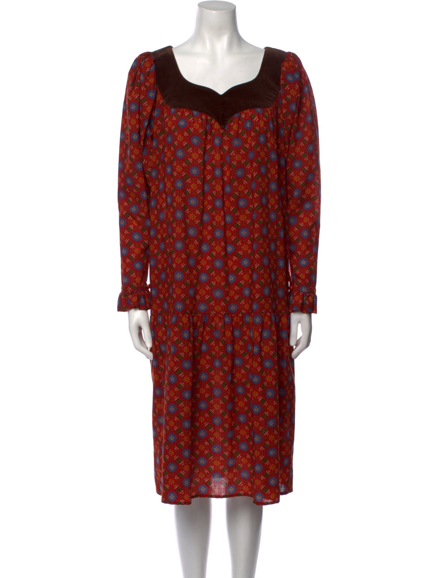 Yves Saint Laurent Rive Gauche Vintage Midi Length Dress