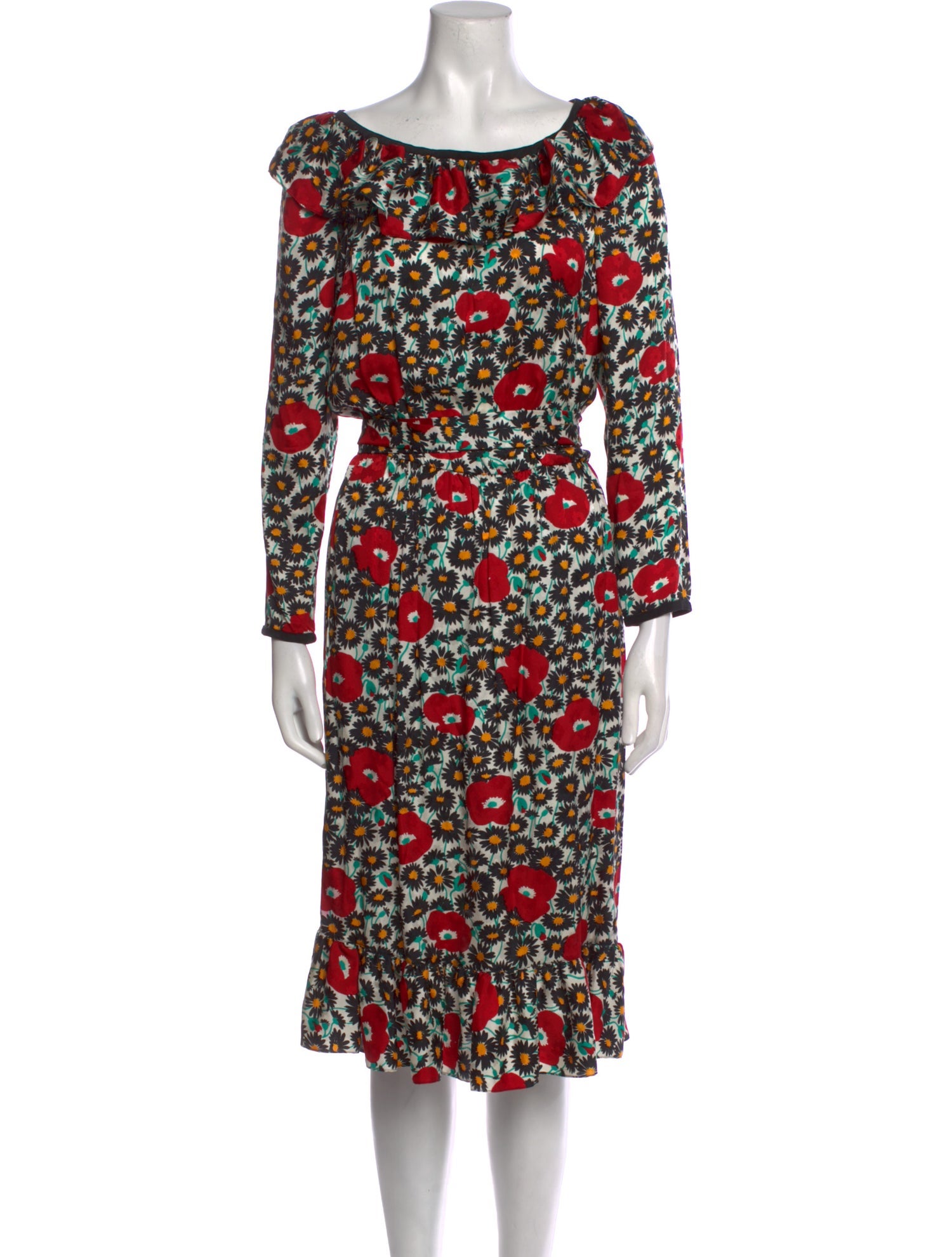 Yves Saint Laurent Rive Gauche Vintage Midi Length Dress