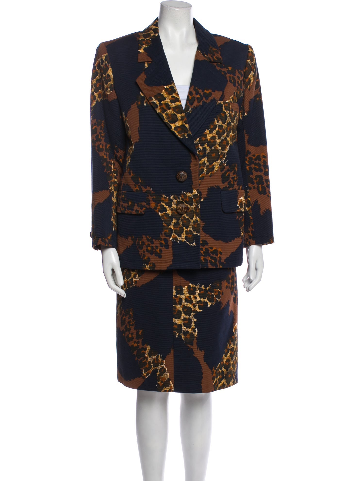 Yves Saint Laurent Rive Gauche Vintage 1990 Skirt Suit