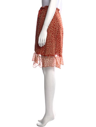 Yves Saint Laurent Rive Gauche Silk Knee-Length Skirt