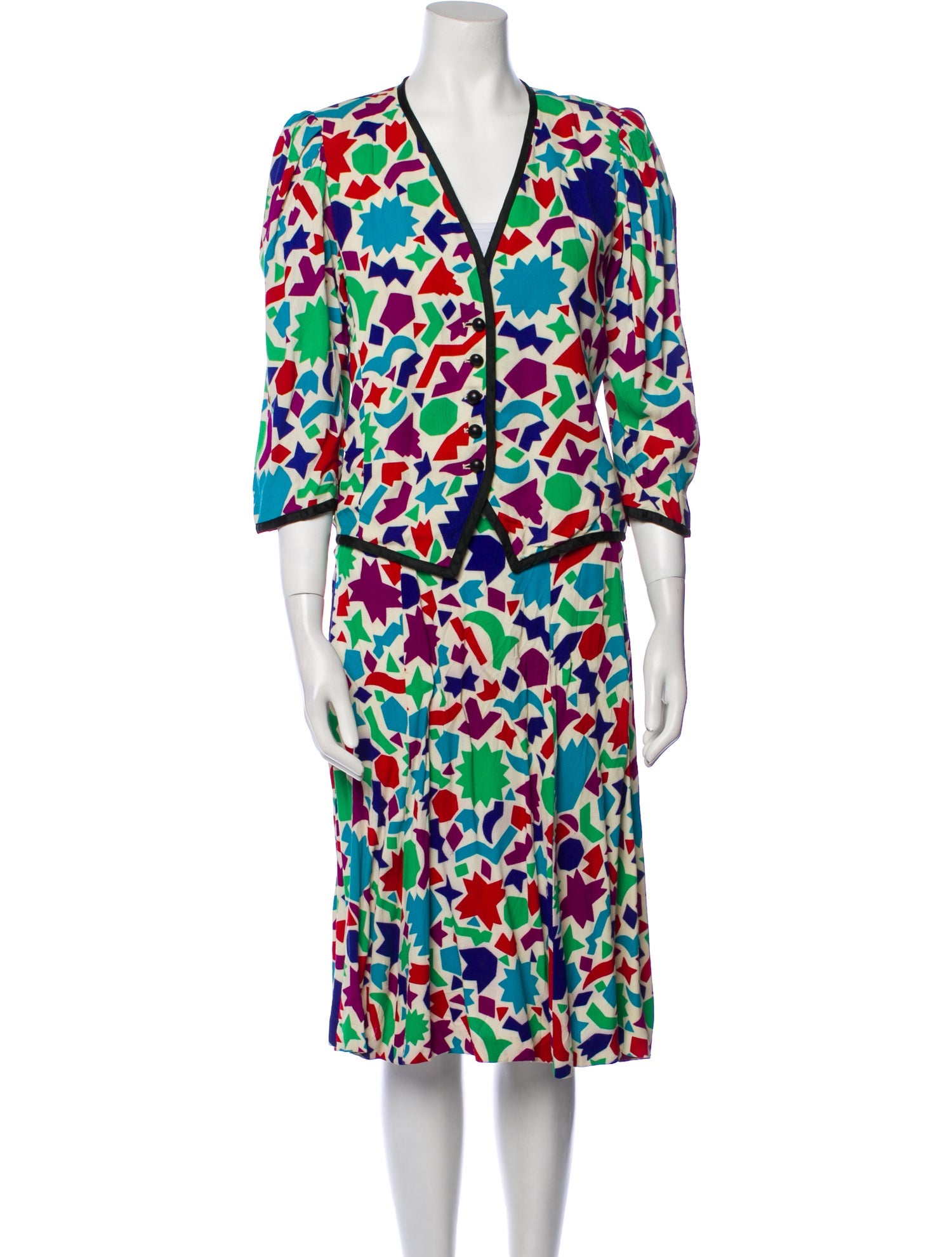 Yves Saint Laurent Rive Gauche Vintage 1983 Skirt Suit