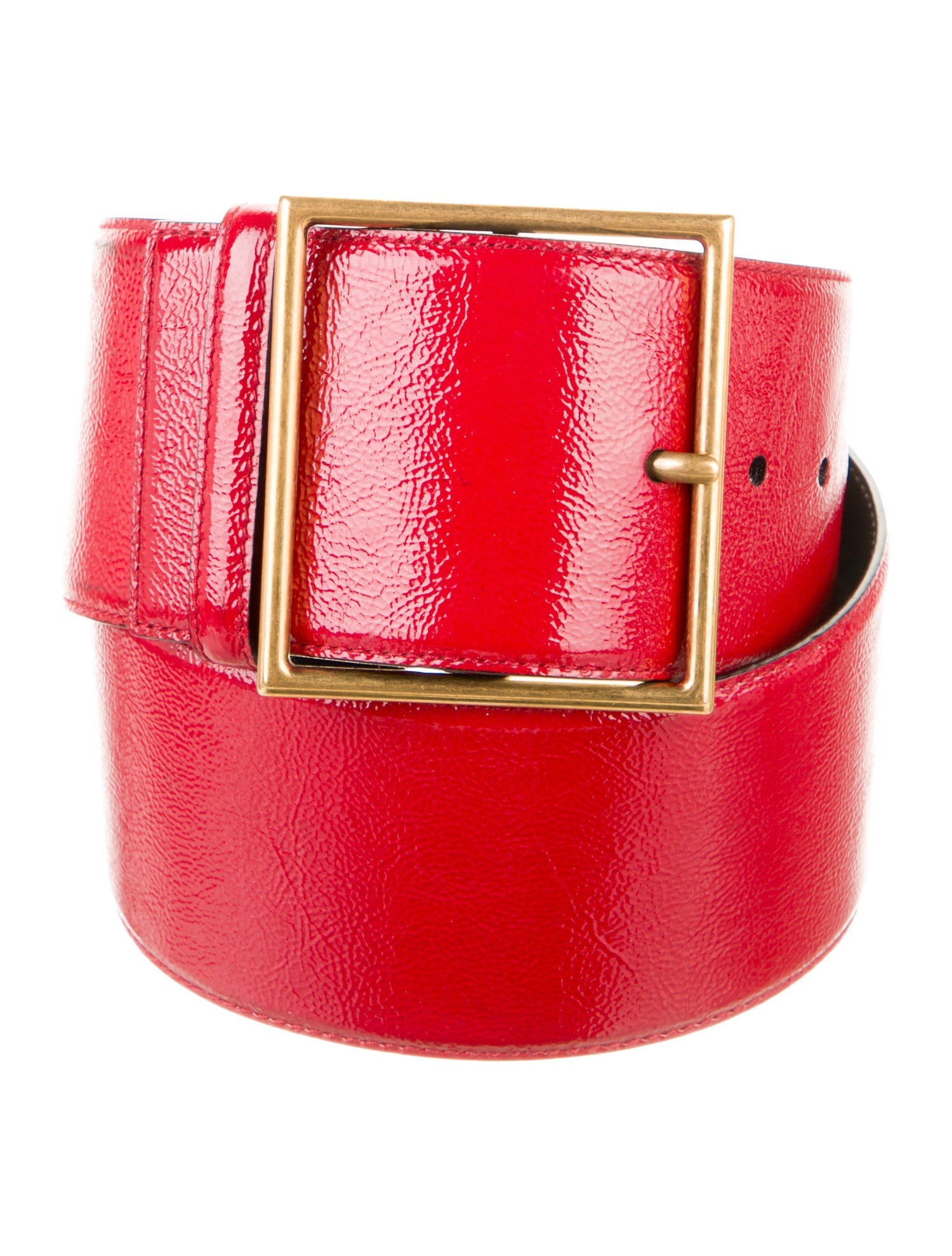 Yves Saint Laurent Rive Gauche Wide Leather Waist Belt - Red Belts