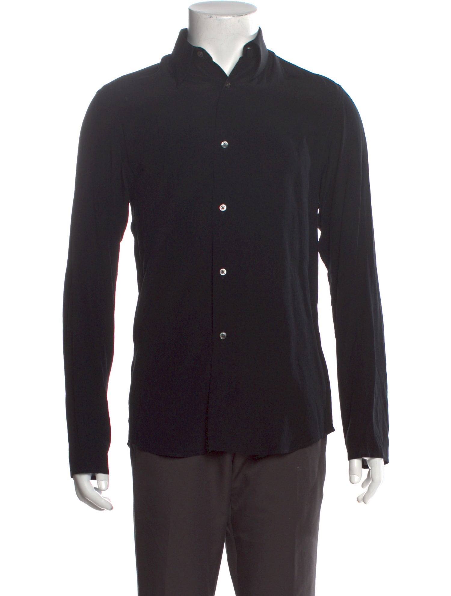 yves st laurent dress shirt Yves Saint Laurent Mens Dress Shirt YSL Cotton Blend Blue