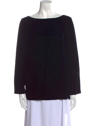 Yves Saint Laurent Rive Gauche Tops Scoop Neck Long Sleeve Sweatshirt Us4, Fr36 | S