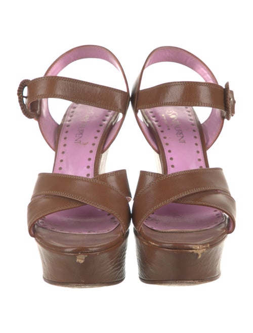 Yves Saint Laurent Rive Gauche Leather Sandals