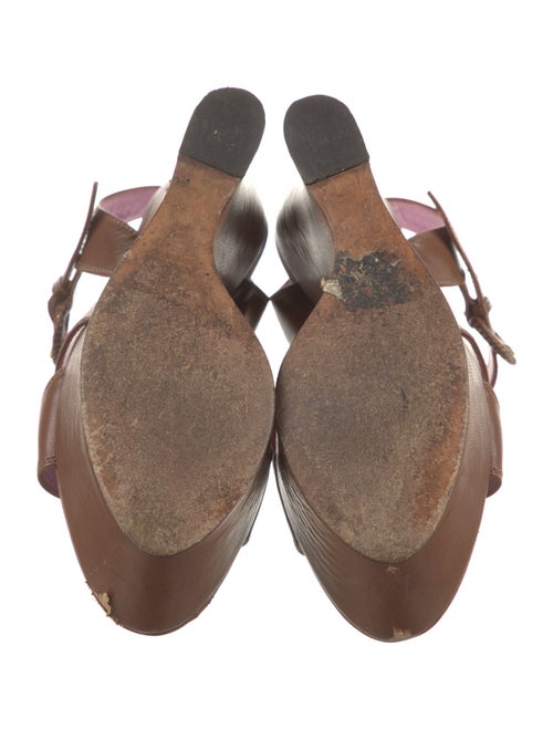 Yves Saint Laurent Rive Gauche Leather Sandals