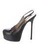 Yves Saint Laurent Rive Gauche Leather Slingback Pumps