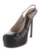 Yves Saint Laurent Rive Gauche Leather Slingback Pumps