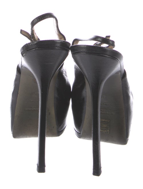 Yves Saint Laurent Rive Gauche Leather Slingback Pumps