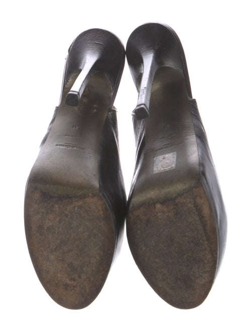 Yves Saint Laurent Rive Gauche Leather Slingback Pumps