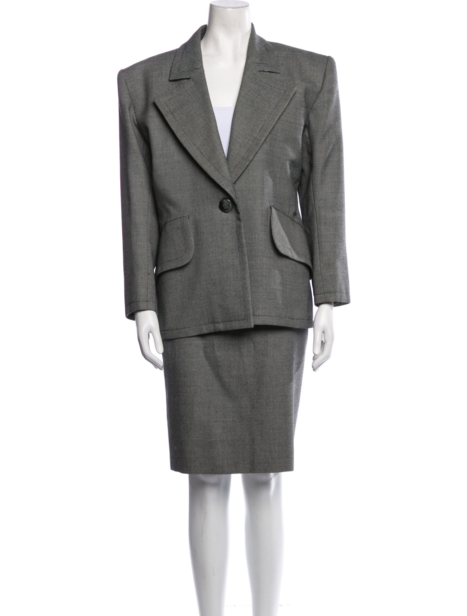 Yves Saint Laurent Rive Gauche Vintage 1987 Skirt Suit